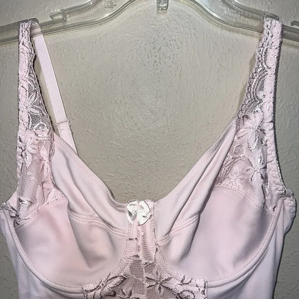 Diana Secret 40B Pink Bodysuit Shaper Tummy Control Compression Shapewear - Picture 2 of 15